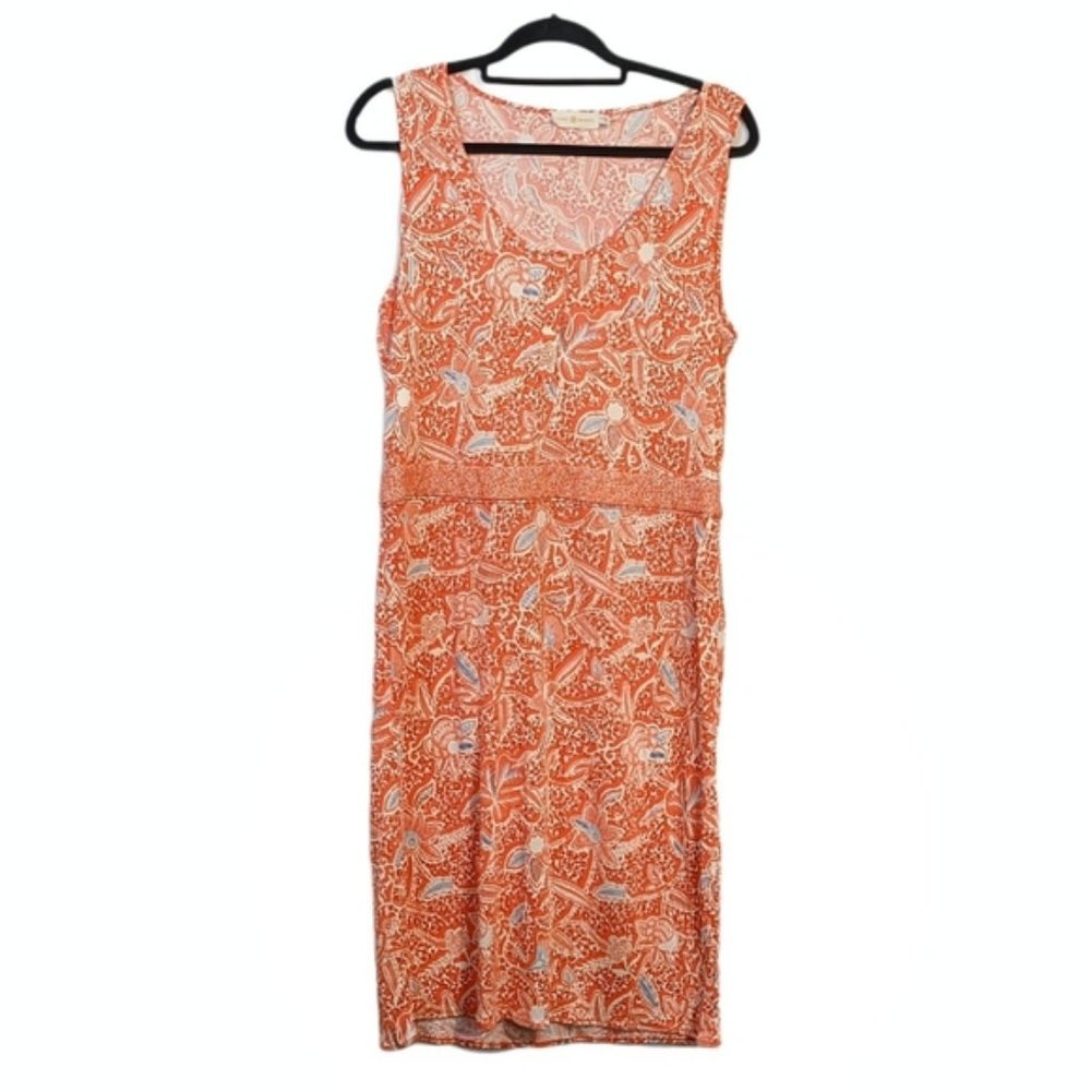 100% Silk Tory Burch Floral Sleeveless Dress XL